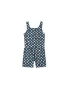 Rylee and Cru Malibu Bodysuit Blue Blooms 8-9Y