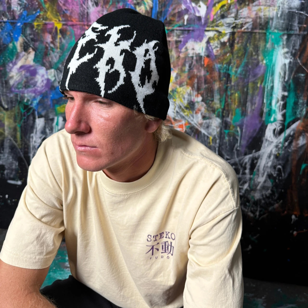 Steko Black Crime Beanie BLACK OS