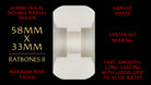 WL PP DRAGON FORMULA RED 93A OFF WHITE 4PK 58X33MM RB2