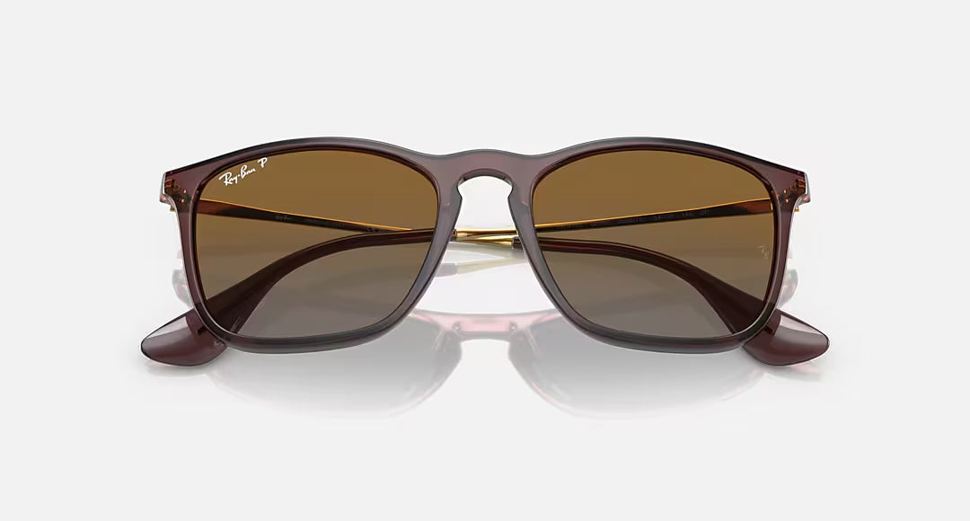 Ray-Ban Chris Polarized Sunglasses TransparentBrown GreyGradient