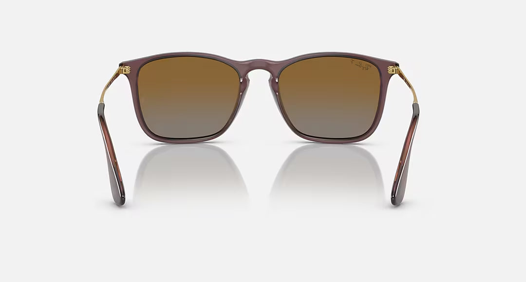 Ray-Ban Chris Polarized Sunglasses TransparentBrown GreyGradient
