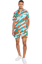 Chubbies The Color Blitz Dolphins Classic Swim Trunk Teal/Orange XL