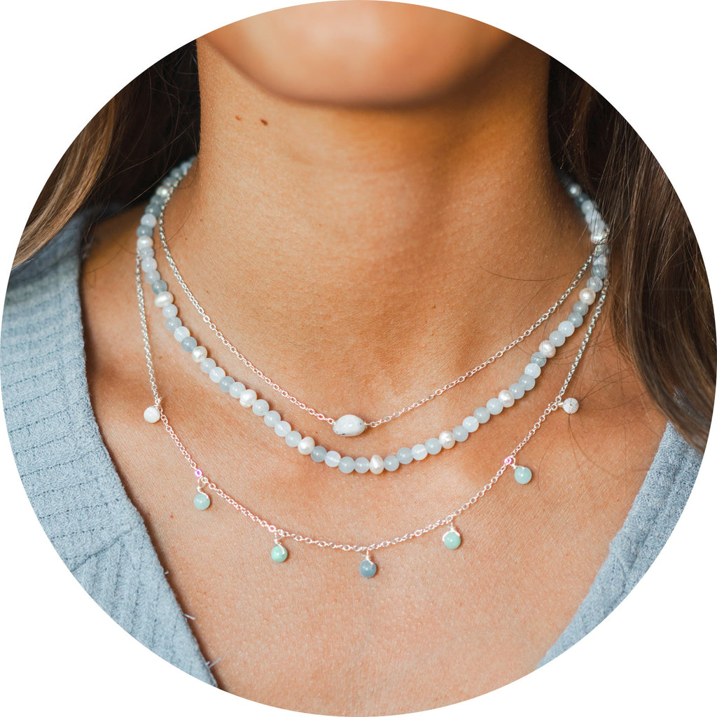 Intuition Moonstone Necklace Stack.