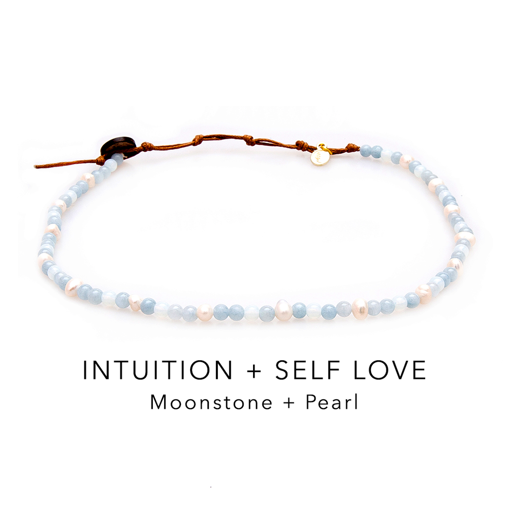 Intuition Moonstone Necklace Stack.