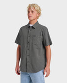 QUIKSILVER MIRRORED CLASSIC TEE GGN-GRANITE GREEN L