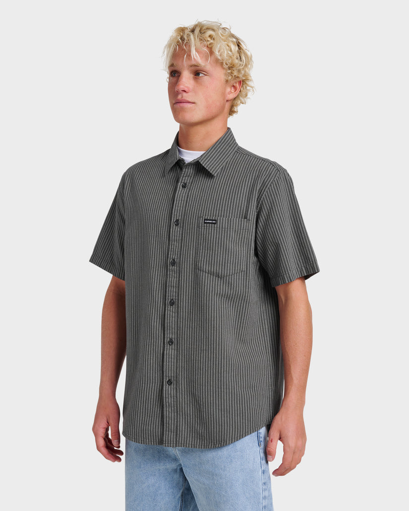 QUIKSILVER MIRRORED CLASSIC TEE GGN-GRANITE GREEN L