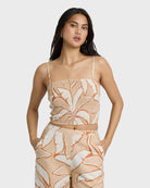 BILLABONG TROPIC BREEZE WVN TNK STN-STONE L