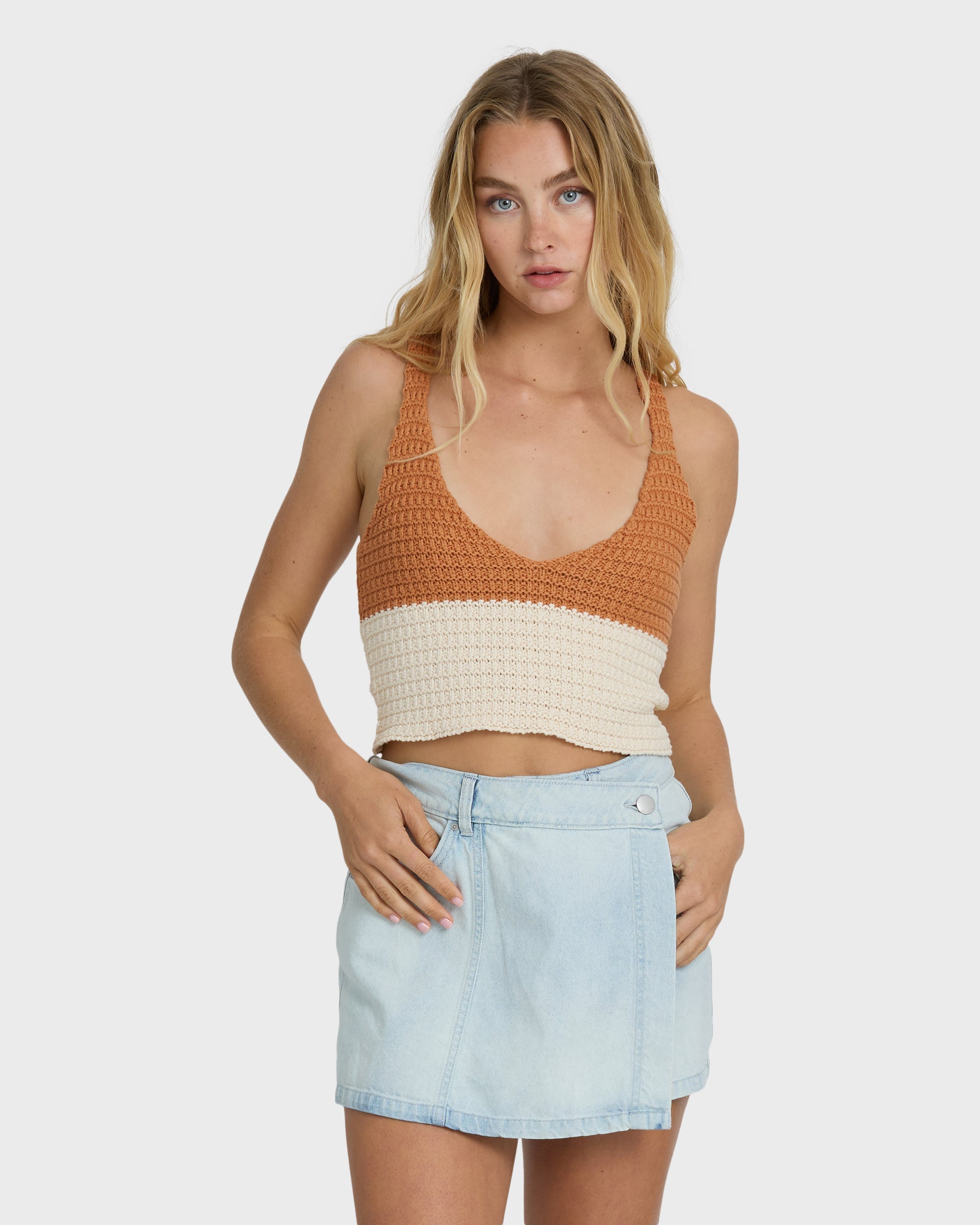 BILLABONG ANDERS SWTR TANK CFF-CARAMEL CAFE L