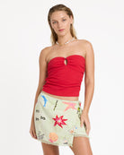 BILLABONG LOTTIE HALL WVN MINI SKIRT SLM-SUNNY LIME XS