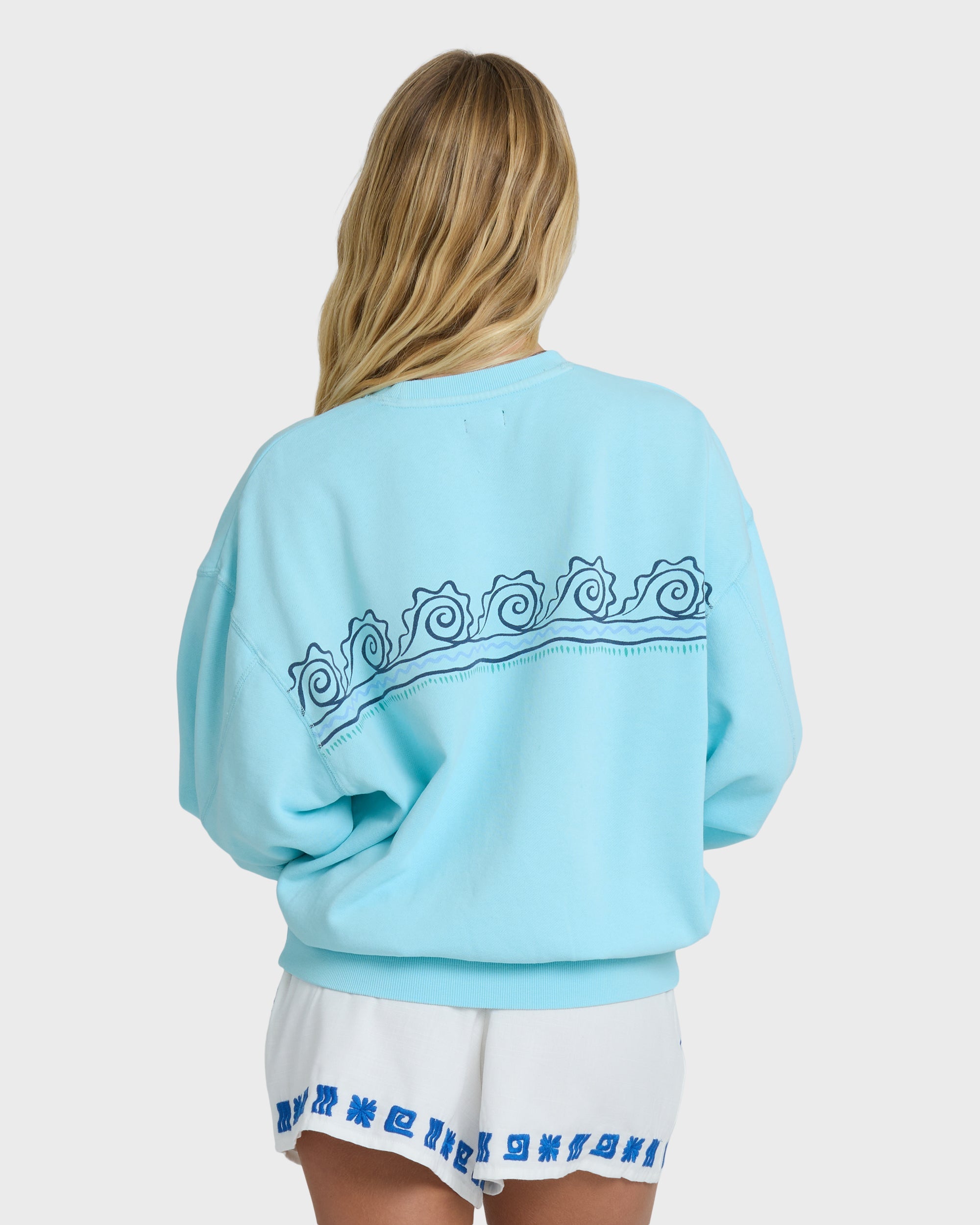 BILLABONG SANIBEL KENDAL CREW FLC PBE-POOL BLUE XS