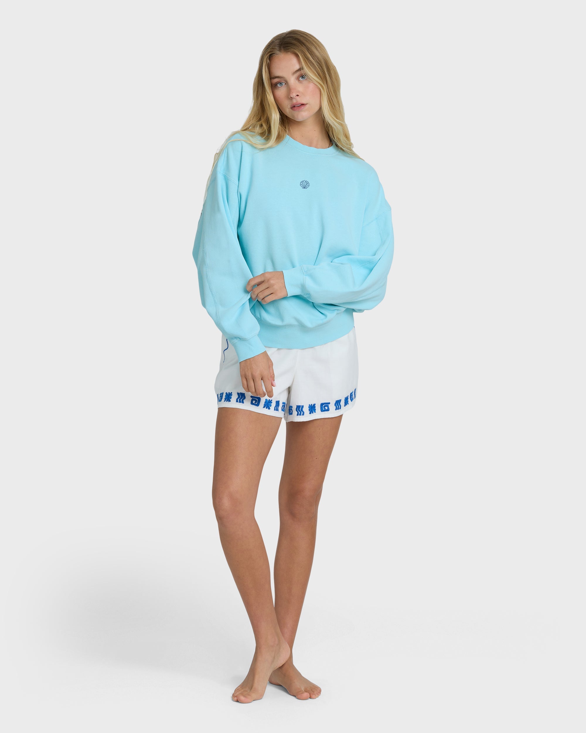 BILLABONG SANIBEL KENDAL CREW FLC PBE-POOL BLUE S