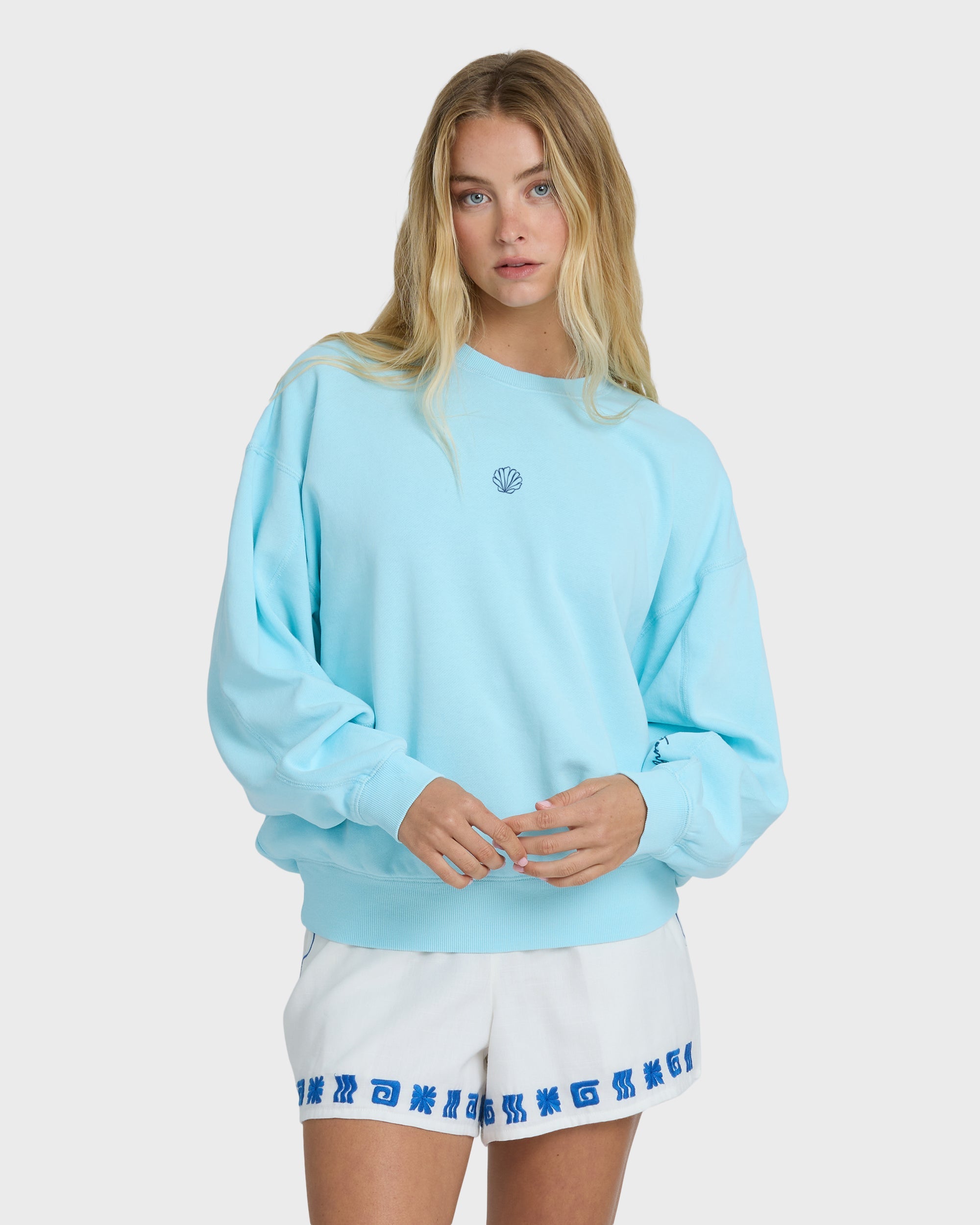 BILLABONG SANIBEL KENDAL CREW FLC PBE-POOL BLUE XS