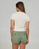 SALTY CREW KEYHOLE BABY TEE Off White L