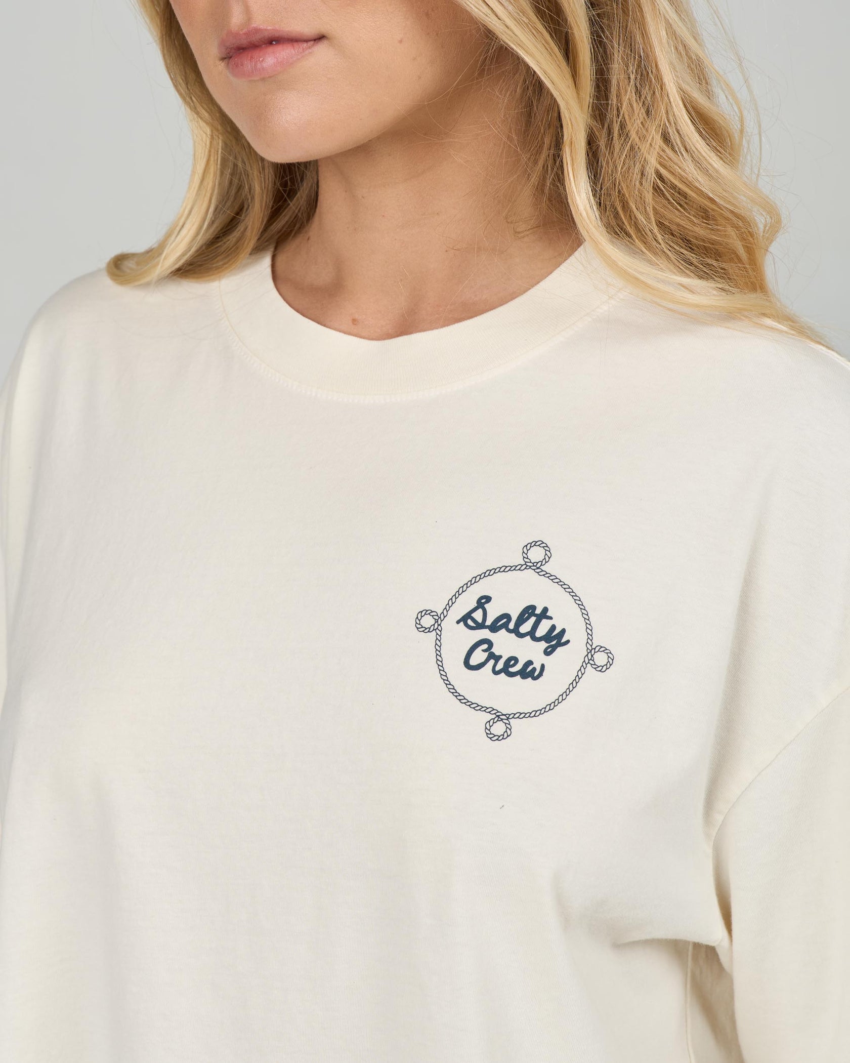 SALTY CREW SHELLBRATE SKIMMER TEE OFF WHITE XS