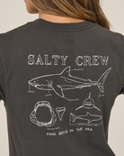 Salty Crew SHARK ANATOMY MODERN TEE - Shirt Charcoal L