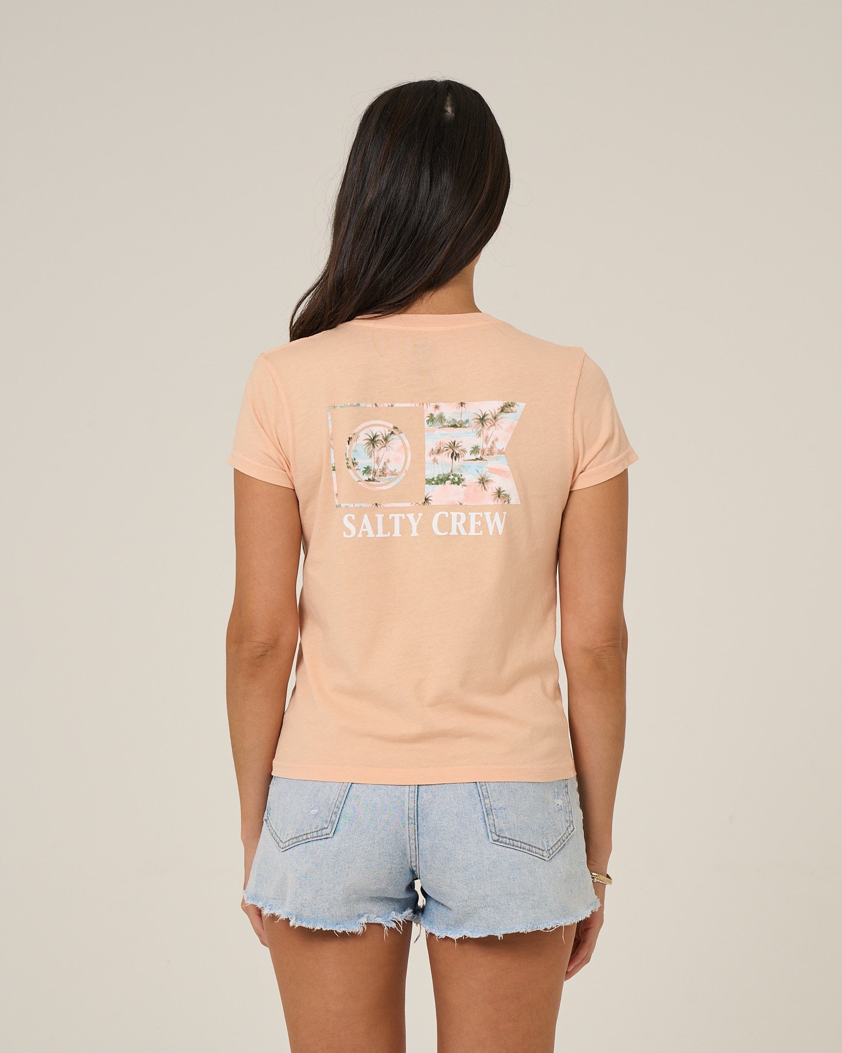 Salty Crew FLAGSHIP FILL MODERN TEE - Shirt Apricot M