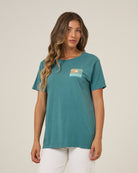 Salty Crew Rise And Smile BF Tee Teal XS