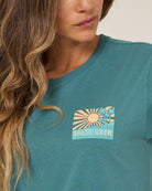 Salty Crew Rise And Smile BF Tee Teal XS