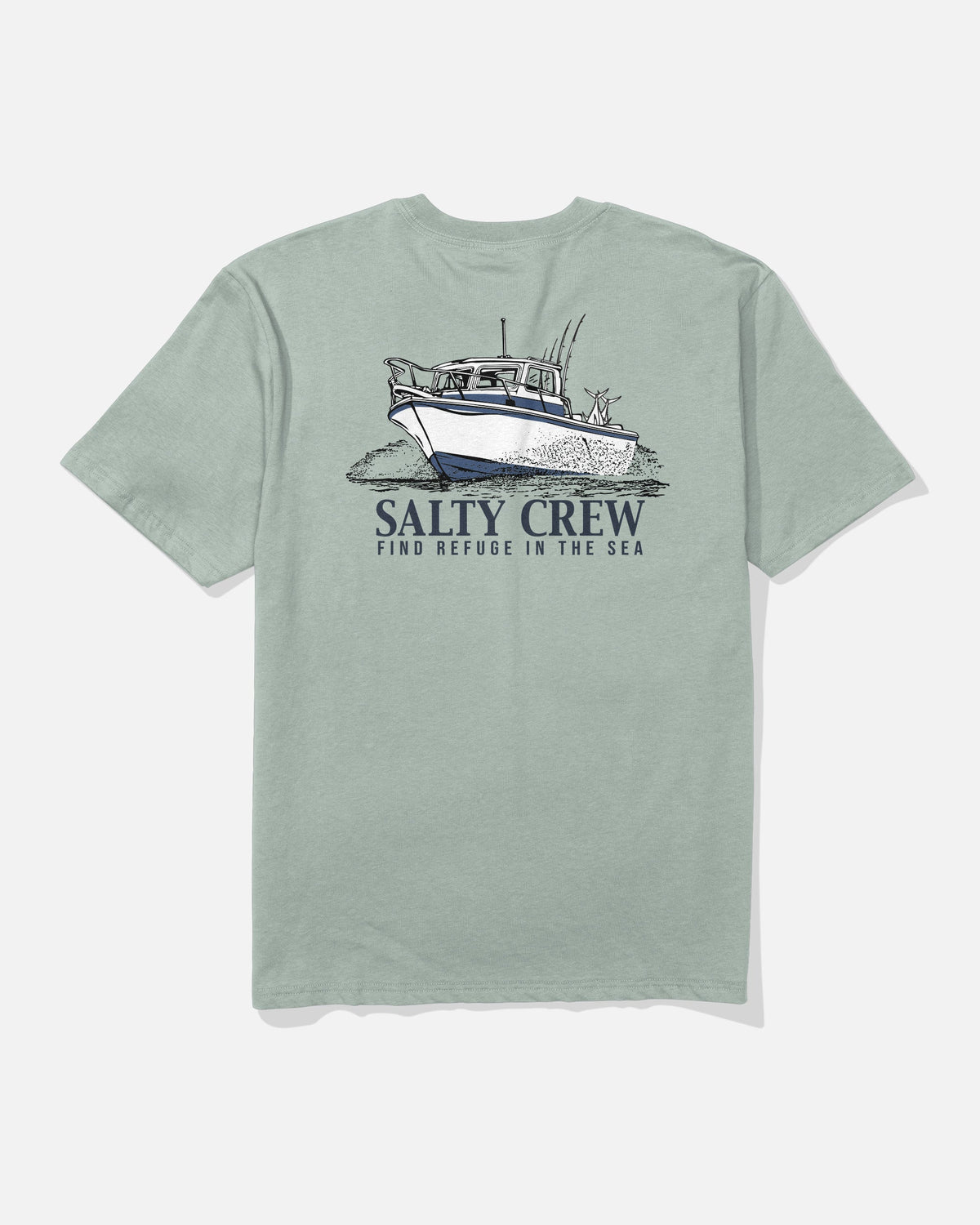 Salty Crew Throttle Classic SS Tee Aqua Grey M