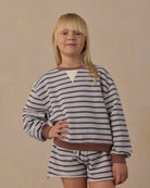 Rylee and Cru Sweat Short Midnight Stripe 6-7Y