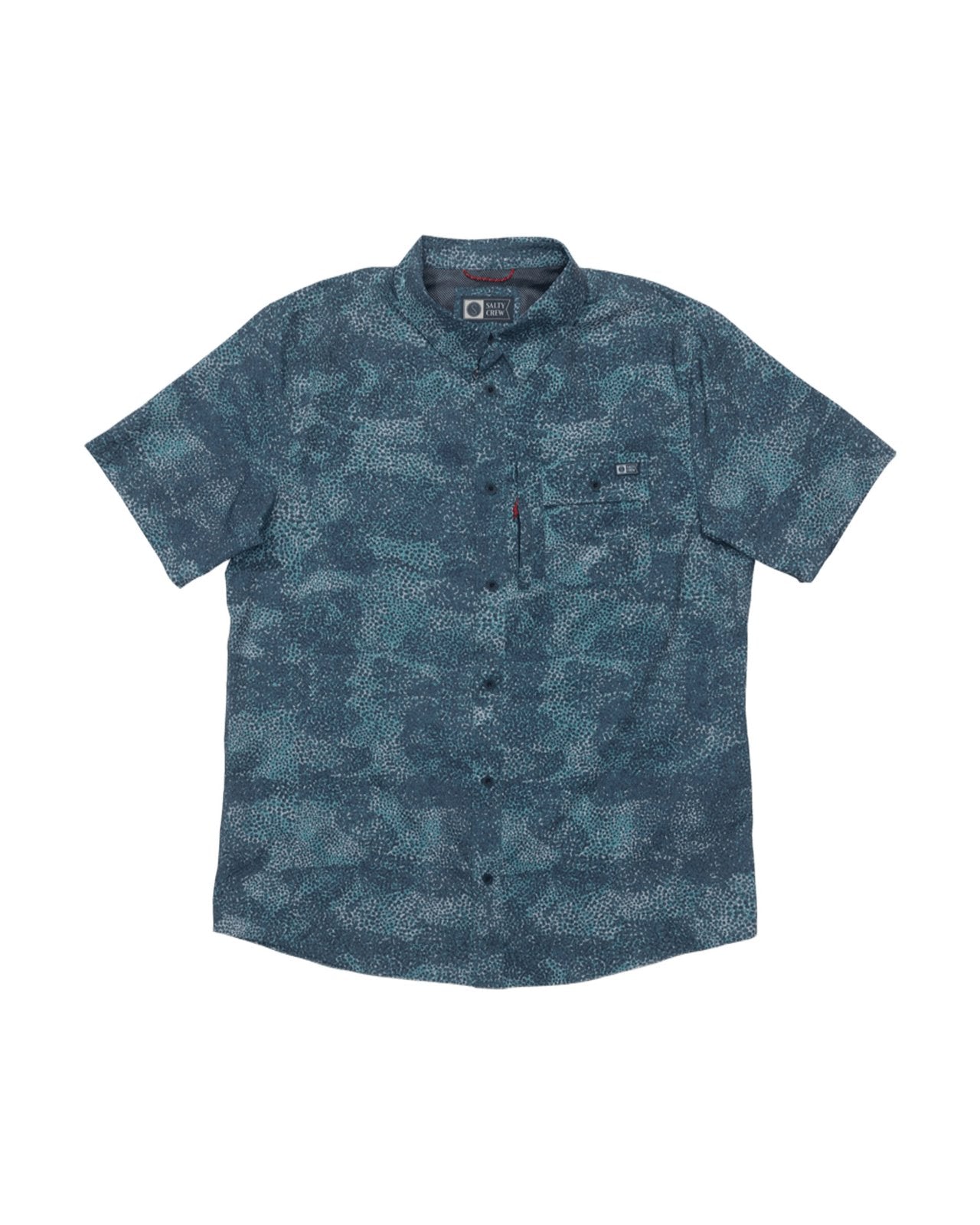 SALTY CREW FLAGSHIP UV BUTTON UP Dark Navy L