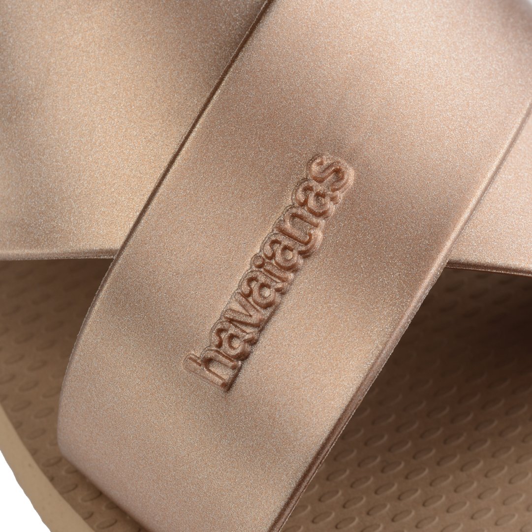Havaianas Aqua Metallic Womens Sandal 3581-Rose Gold 7