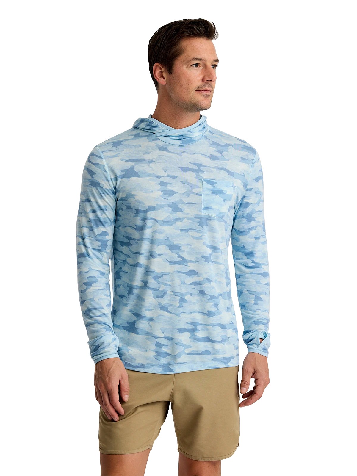 Free Fly Bamboo Lightweight Hoodie SeaSmoke L