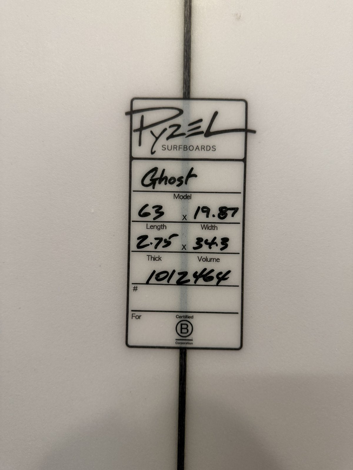 6ft3in Pyzel Ghost Used