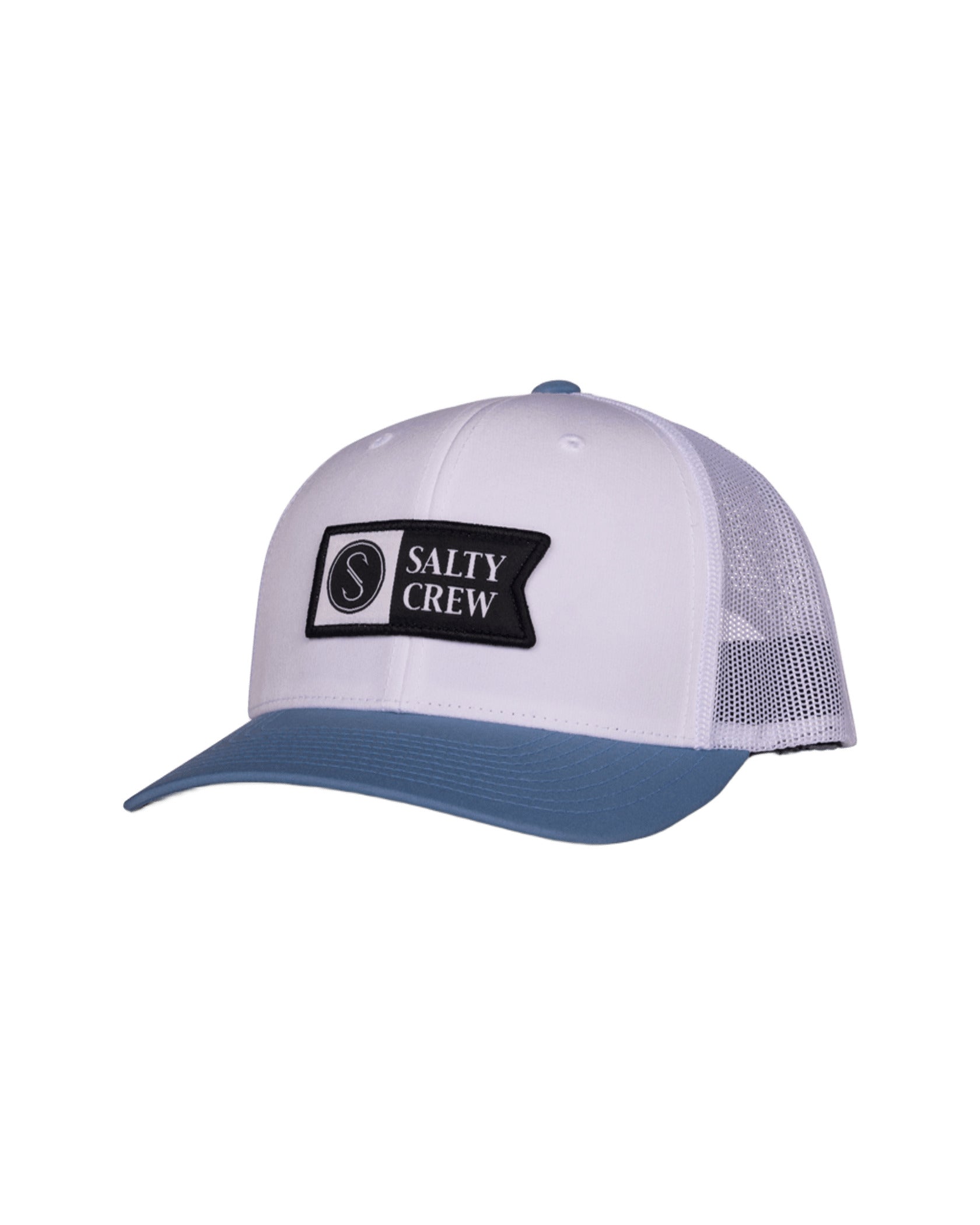 Salty Crew Pinnacle 2 Retro Trucker Hat White/Slate One SIze
