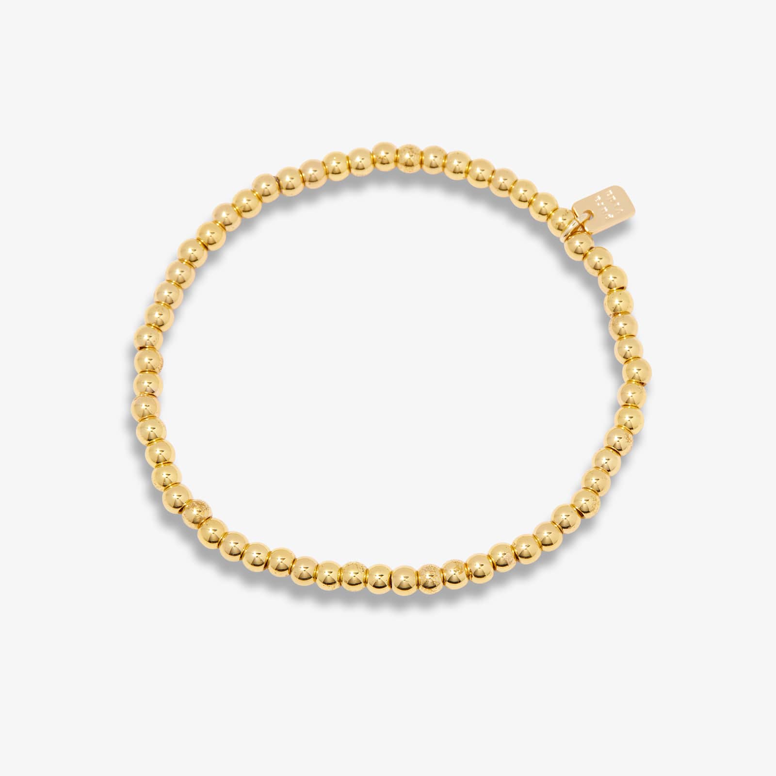 Pura Vida Harper Round Bead Stretch Bracelet GOLD