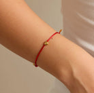 Pura Vida Lydia Charm with Heart Bracelet  Red