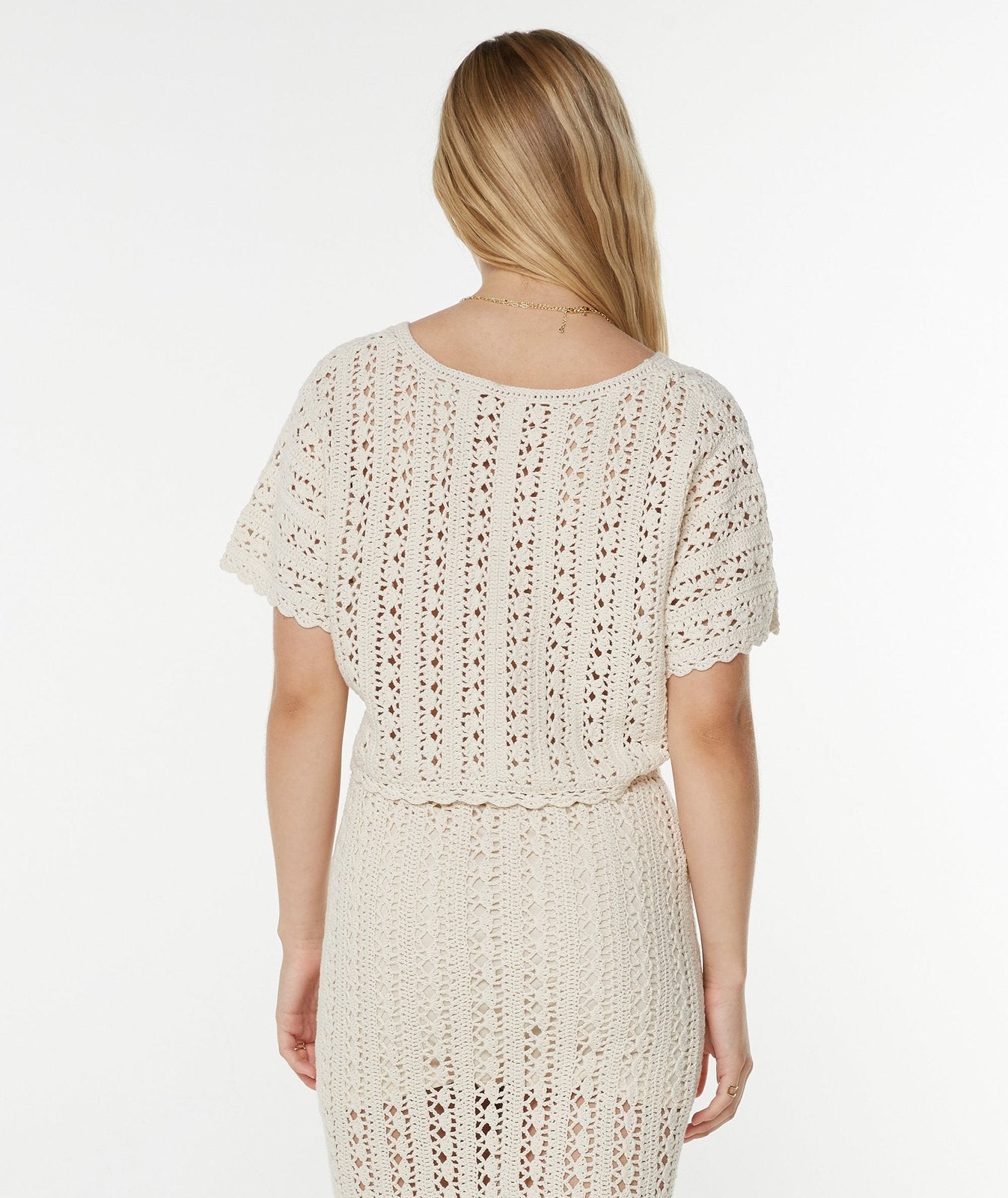 ROXY SEA SWIRL CRCHET TEE TEC0 S