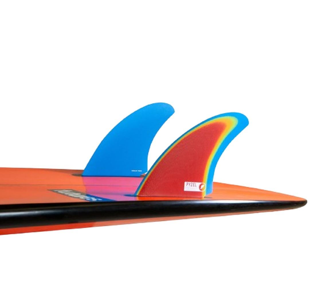 Futures Fins Pyzel Bobcat Fiberglass Twin Fin Set Rainbow