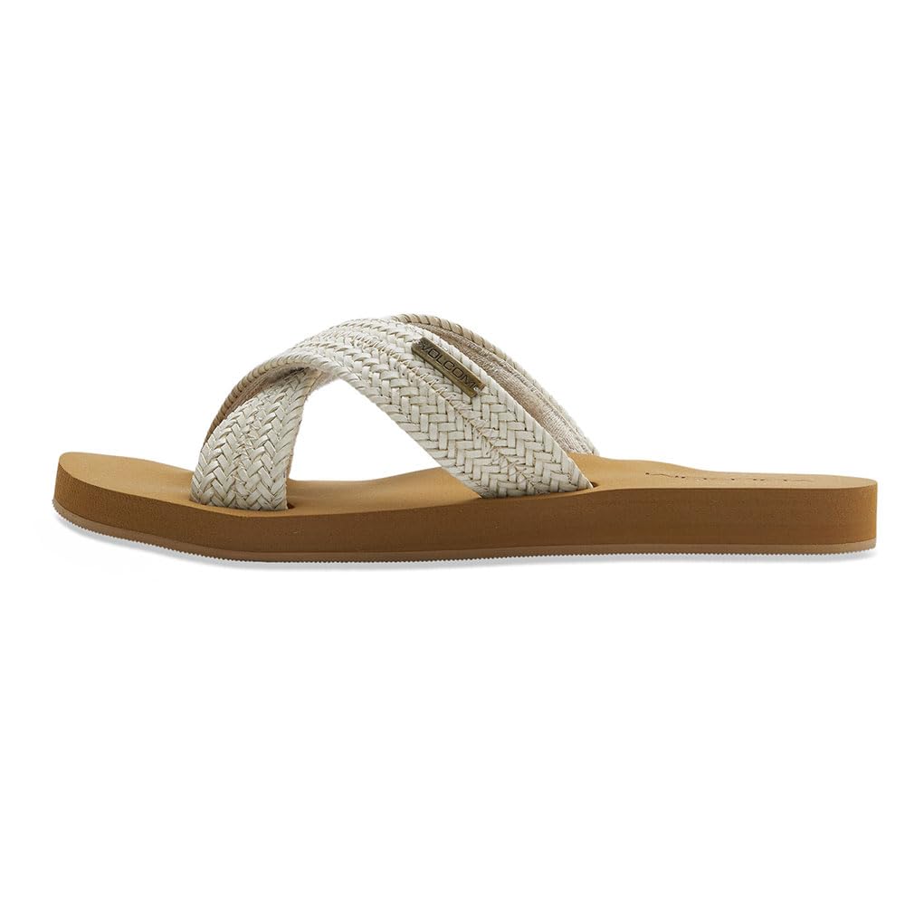 Volcom Double Cross Womens Sandal CRM-Cream 8