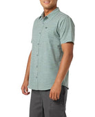 O'NEILL TRVLR UPF TRAVERSE STRIPE STANDARD SS WOVEN SHIRT SAG L