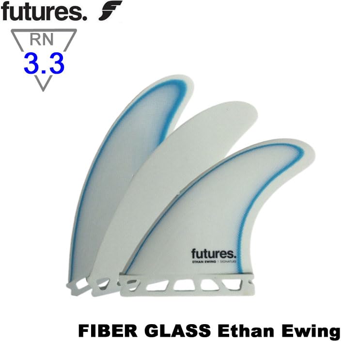 Futures Fins Ethan Ewing Control Series Thruster Fin Set White-Blue M