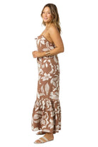 O'NEILL TASMIN FLORAL MIDI DRESS CBB-Carob Brown S