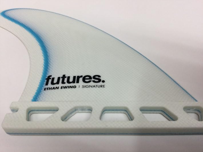 Futures Fins Ethan Ewing Control Series Thruster Fin Set White-Blue M