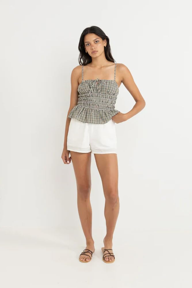 RHYTHM ANTIBES PLAID TOP OLI-OLIVE 3M