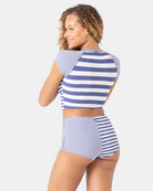 ROXY STRIPE OUT CROP B62-BIJOU BLUE L
