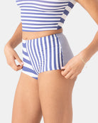 ROXY STRIPE OUT BOY SHORT B62-BIJOU BLUE L