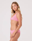 ROXY GOOD VIBES HIPSTER LACE BOTTOM PINKWHT S