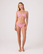ROXY GOOD VIBES HIPSTER LACE BOTTOM PINKWHT M