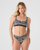 Roxy GEO FLOWER SPORT Top BLACK/IVORY S