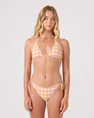 Roxy Check ME Out Tie Side YEL/PINK S
