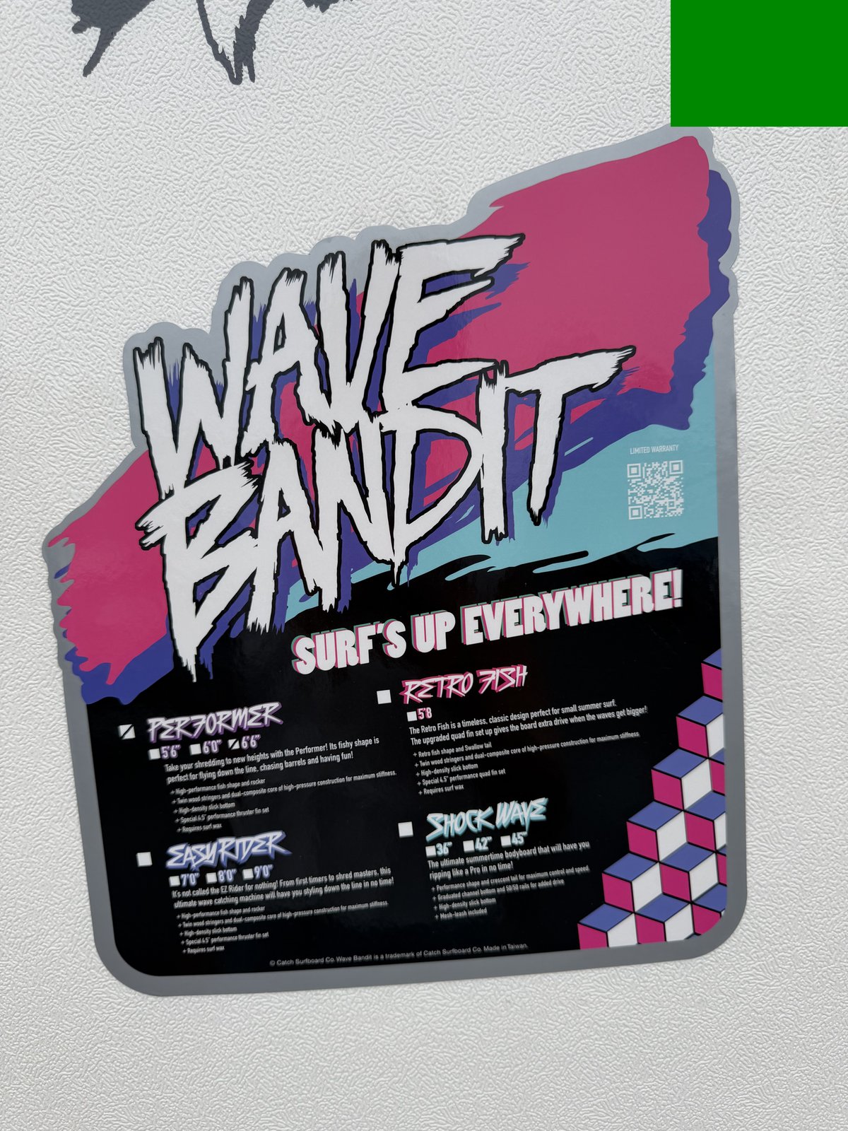 Wave Bandit Performer Soft Surfboard | Tri-Fin Softop