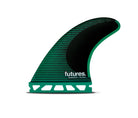 Futures Fins F6 Blackstix Thruster Fin Set Green M - NEW