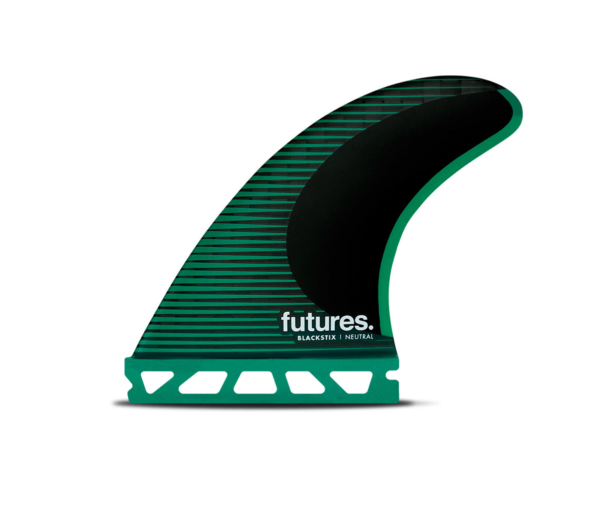 Futures Fins F6 Blackstix Thruster Fin Set Green M - NEW