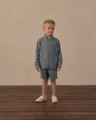 Rylee and Cru Oceanside Tech Short Heathered Midnight 2-3Y