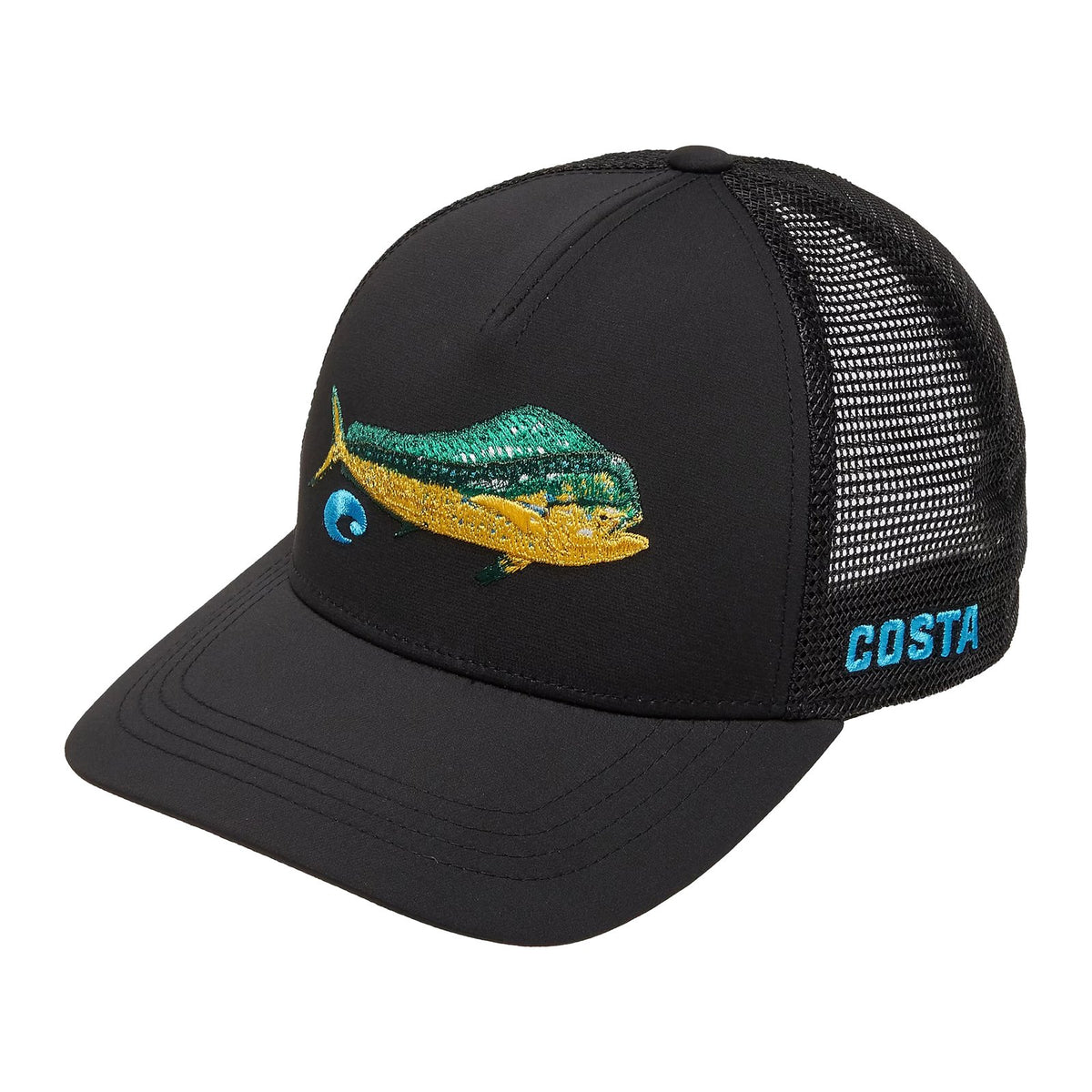 Costa Del Mar Dorado Stitched Trucker Hat Black